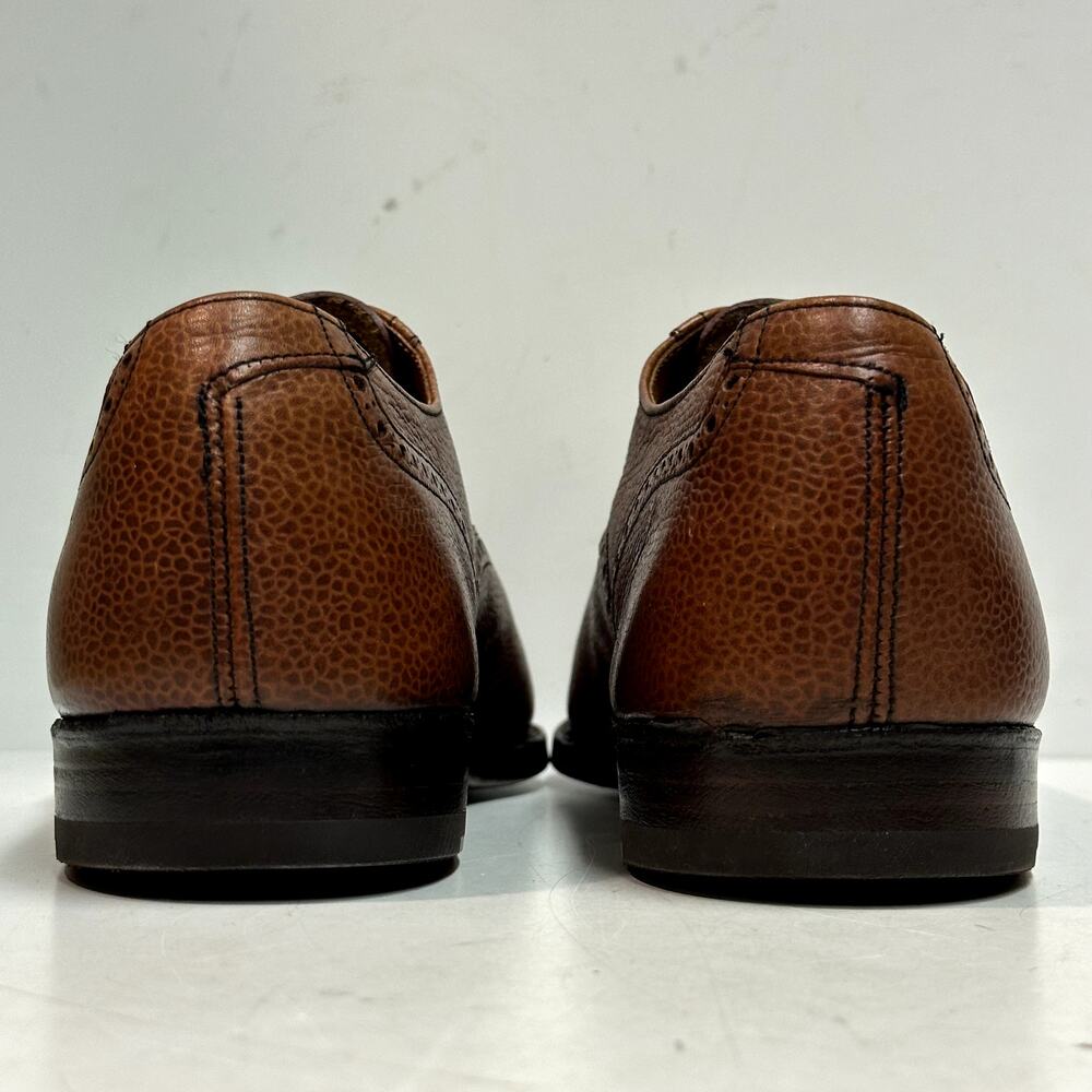 NEW HEELS Tricker's Brown Scotch Grain Oxford Bal Bench Made in England US 10 D - Picture 7 of 12